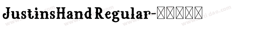 JustinsHand Regular字体转换